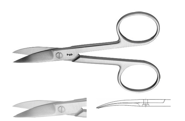 Ножиці для нігтів вигнуті 95 мм